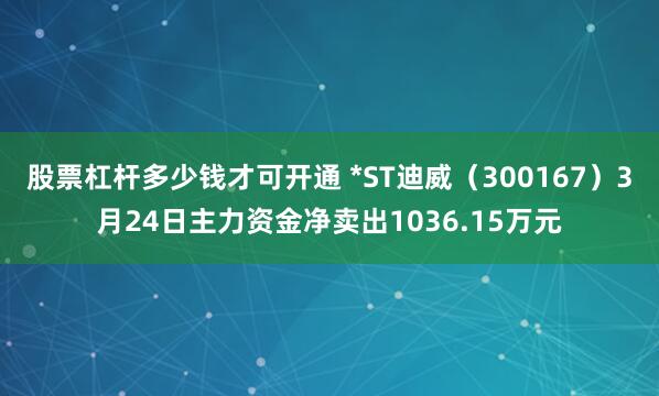 股票杠杆多少钱才可开通 *ST迪威（300167）3月24日主力资金净卖出1036.15万元