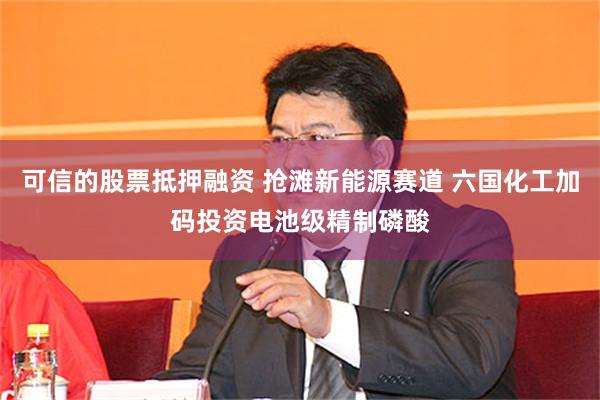 可信的股票抵押融资 抢滩新能源赛道 六国化工加码投资电池级精制磷酸