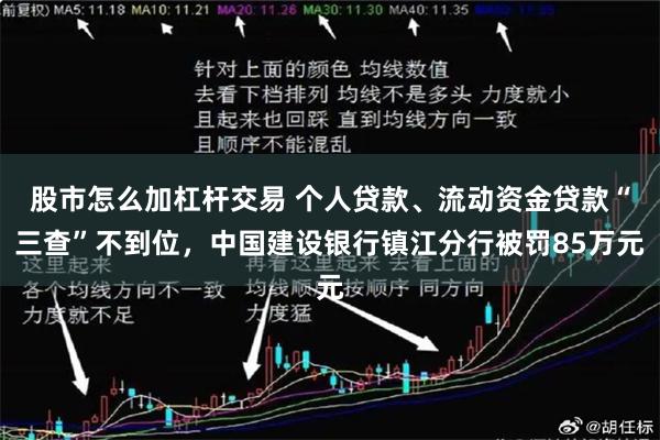 股市怎么加杠杆交易 个人贷款、流动资金贷款“三查”不到位，中国建设银行镇江分行被罚85万元